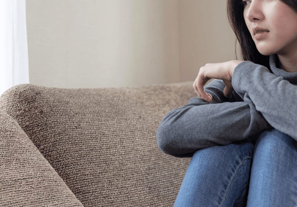 バツイチの女性が将来を見つ直している様子
